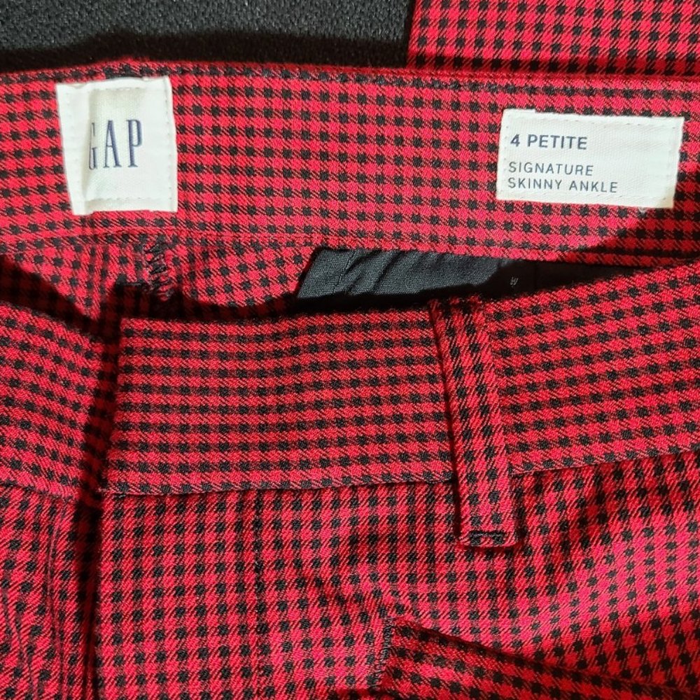 Gap Skinny Plaid Ankle Pants -  90s Emo Punk Hipster Indie Work Rockabilly - Picture 7 of 9